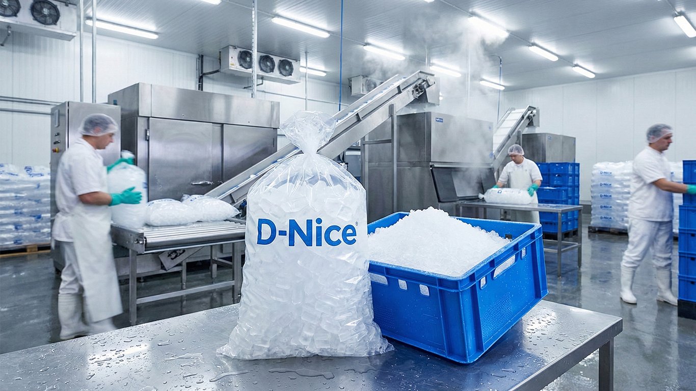 น้ำแข็งหลอด D-Nice ใส ไร้ตะกอน
